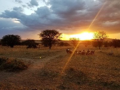 sunset from Ang'Ata camp Tanzania